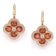 Orange Sapphire Fleur Earrings