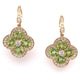 Green Peridot Fleur Earrings