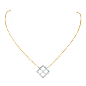 Gold & Diamond Lotus Fleur Pendant