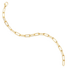 Small Yellow Gold Paperclip Bracelet